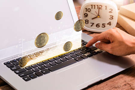 Trade trading crypto currency coins Bitcoin Exchanges Invest Metaverse stocksの写真素材