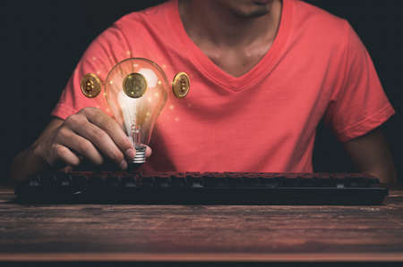 Trade trading crypto currency coins Bitcoin Exchanges Invest Metaverse stocksの写真素材