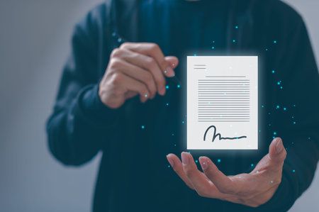 Electronic signature, document management, paperless office, E signing, signing business contract...