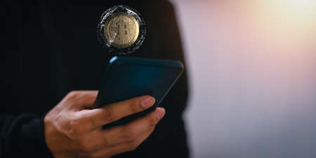 Trade trading crypto currency coins Bitcoin Exchanges Invest Metaverse stocksの写真素材