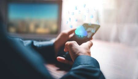 cloud technology large storage networking and internet concepts metaverse system, internet of things, new technology bigdata,の写真素材