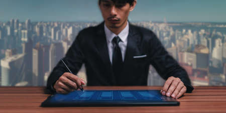 Digital document online Electronic signature, document management, paperless office, E signing, signing business contract concept, metaverseの写真素材