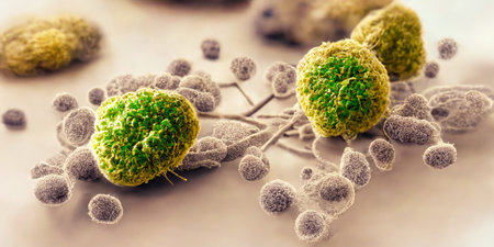 Germs Bacteria Virus Microorganisms Parasites 3D Illustration