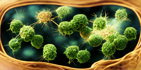 Germs Bacteria Virus Microorganisms Parasites 3D Illustration