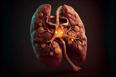 Liver cancer realistic World Cancer Day 04 February render virtual realityの写真素材