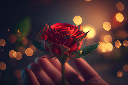 representative rose love, valentines day february 14 render realisticの写真素材