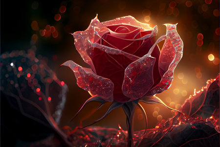 representative rose love, valentines day february 14 render realisticの写真素材
