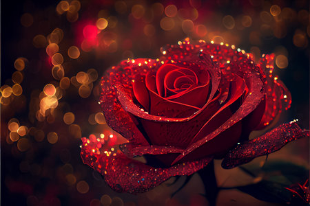 representative rose love, valentines day february 14 render realisticの写真素材