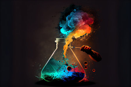 Cartoon National Science Day February 28 realistic rendering 3D