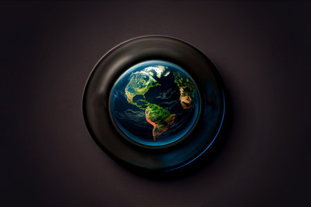 earth hour ai generated artの写真素材