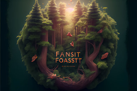 world forest day realistic 21 marchの写真素材