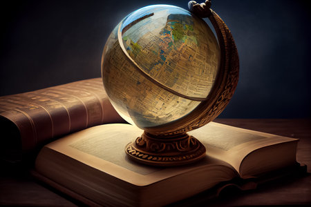 cartoon child reading a book on the bed World Book Day loves to readの写真素材