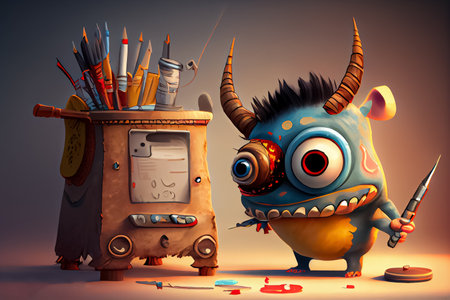 Cartoon World Art Dayの写真素材