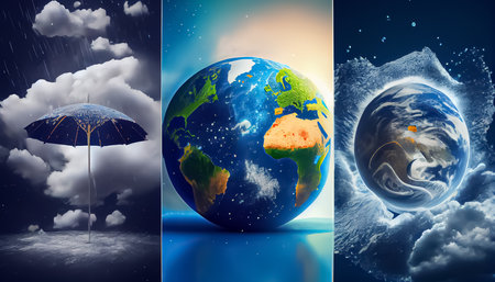 world meteorological day March 23 generative aiの写真素材
