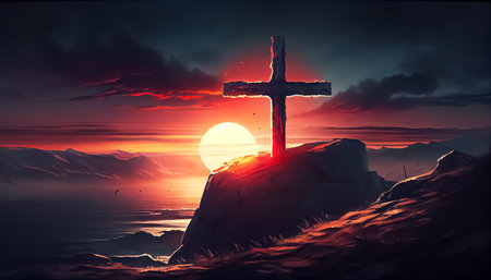 Good Friday, Ash Wednesday, cross, god, jesus,の写真素材