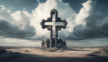 Good Friday, Ash Wednesday, cross, god, jesus,の写真素材