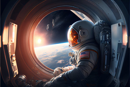 World Astronaut Day April 12 realisticの写真素材