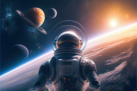 World Astronaut Day April 12 realisticの写真素材