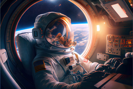 World Astronaut Day April 12 realisticの写真素材