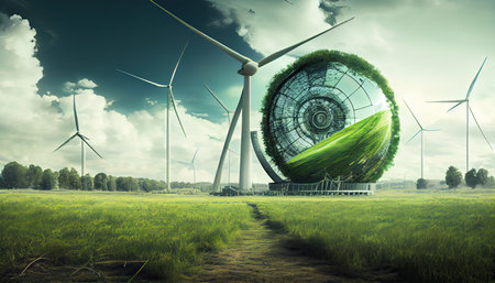 ESG green energy sustainable industry Environmental Social and Corporate Governance Earth Day the importance of loving natureの素材