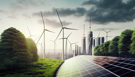 ESG green energy sustainable industry Environmental Social and Corporate Governance Earth Day the importance of loving natureの素材