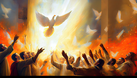 Pentecost, a weekly festival celebrating the end of the grain harvestの素材