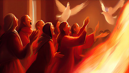 Pentecost, a weekly festival celebrating the end of the grain harvestの素材