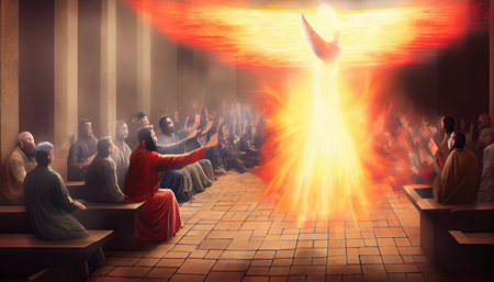 Pentecost, a weekly festival celebrating the end of the grain harvestの素材