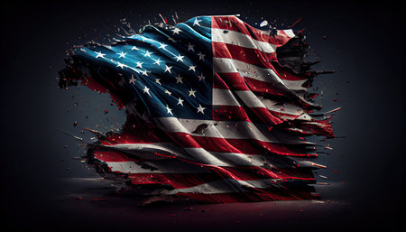 American Flag Memorial Day remembering the fallen soldiers around the world Independence Day, time for revolution!の素材