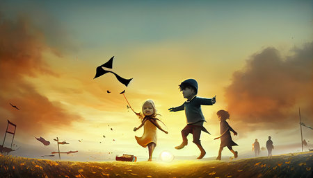 Childrenâs Day, the dawn of childrenâs rightsの素材