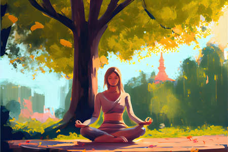 International Yoga Day June 21の素材