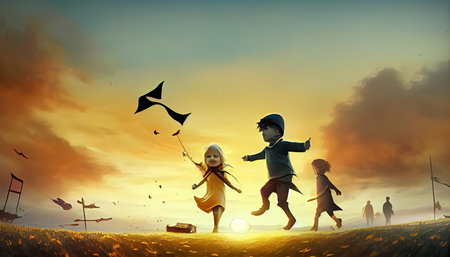 Childrenâs Day, the dawn of childrenâs rightsの素材