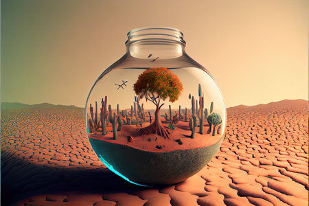 World Day Against Drought and Drought 17 Juneの素材