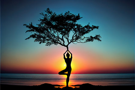 International Yoga Day June 21の素材