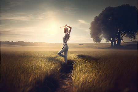 International Yoga Day June 21の素材