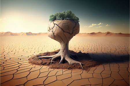 World Day Against Drought and Drought 17 Juneの素材