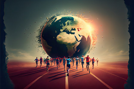 world running day 3 juneの素材