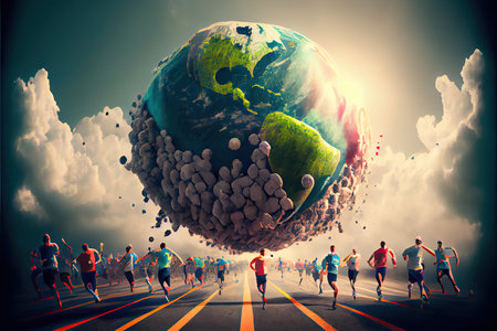 world running day 3 juneの素材