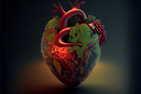 World Heart Day September 29 AI Generatedの素材