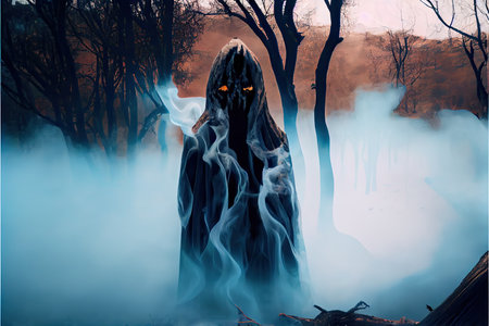 Halloween day eyes of Jack O' Lanterns trick or treating Samhain All Hallows' Eve All Saints' Eve All hallowe'en spooky Horror Ghost Demon background October 31 Generative AIの素材