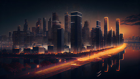city at night world cities day 31 october Generative AIの素材