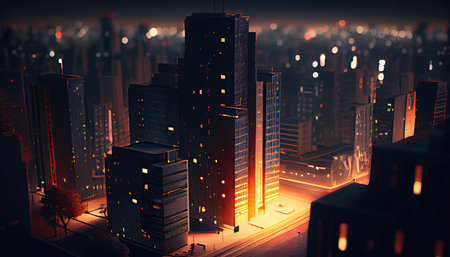 city at night world cities day 31 october Generative AIの素材