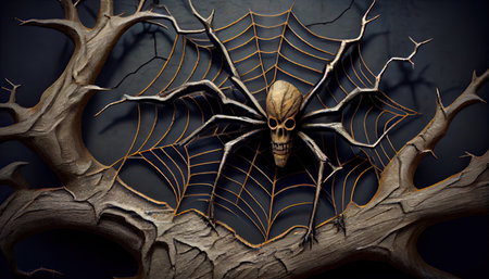 Halloween day eyes of Jack O' Lanterns trick or treating Samhain All Hallows' Eve All Saints' Eve All hallowe'en spooky Horror Ghost Demon background October 31 Generative AIの素材