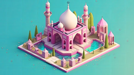 Ramadan The ninth month of Islamic calendar Observed by Muslims around world as A month of fasting prayer repercussions society Month commemorating first verses of Prophet Muhammad ai generated artの素材