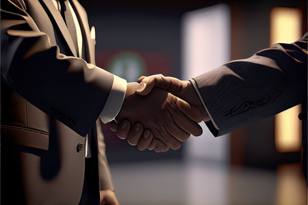 business people shaking handsの素材
