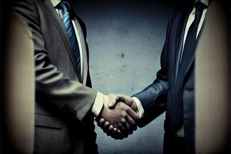 business people shaking handsの素材