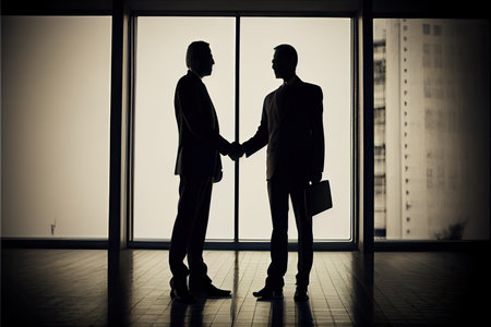 business people shaking handsの素材