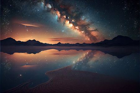 Milky Way stars at nightの素材