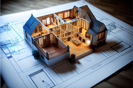 dream house floor plan, in sharp focus in perfect focusの素材
