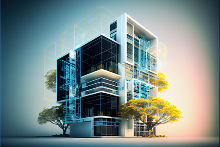 Development architecture computer systems of Futuristic modernの素材